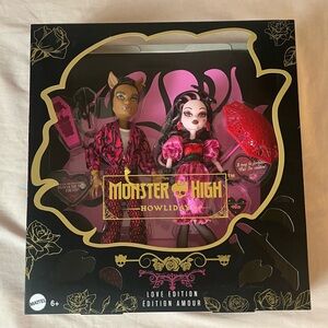 NIB Draculaura & Clawd Monster High Howliday Love Edition Dolls